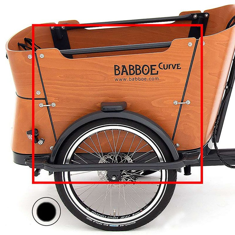 Pannello laterale Babboe Curve, nero, sinistra