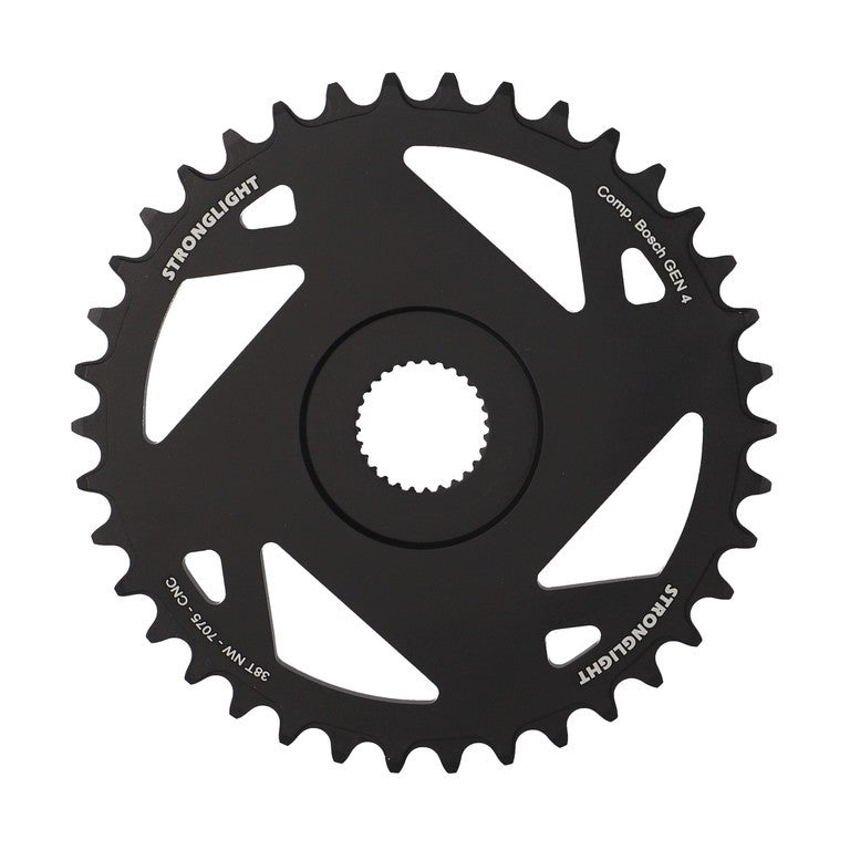 Plato de 38 dientes BoschGen4 de Stronglight para bicicleta eléctrica, montaje directo