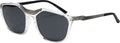 Alpina Fleek Sportbrille, transparente, schwarze Gläser, Kat. 3