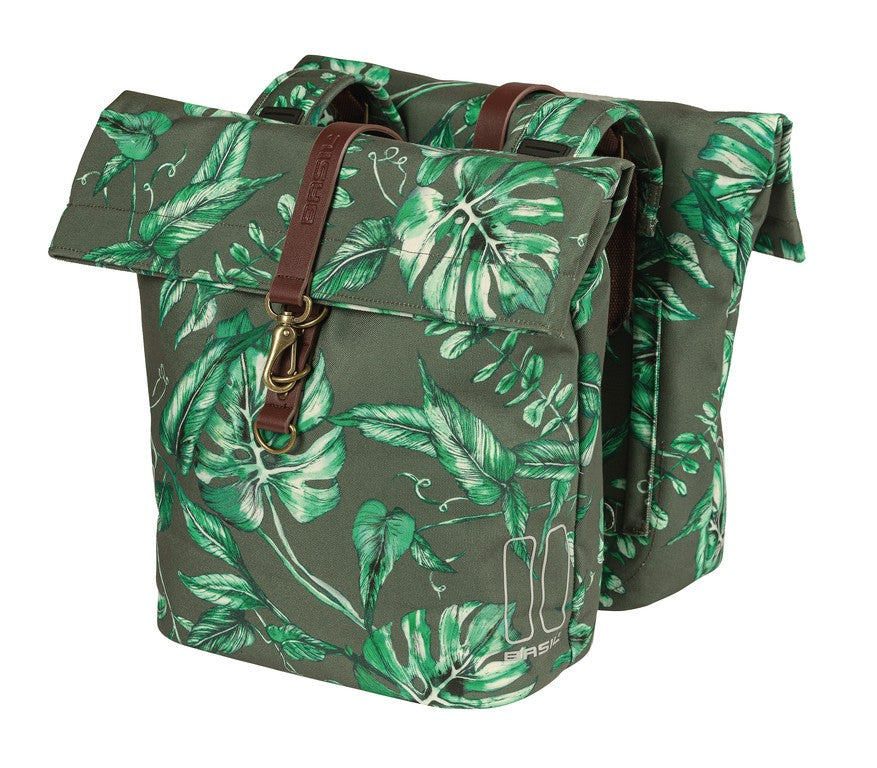 Bolsa doble de albahaca perenne, verde tomillo, 28 x 16 x 35 cm, 28-38 l