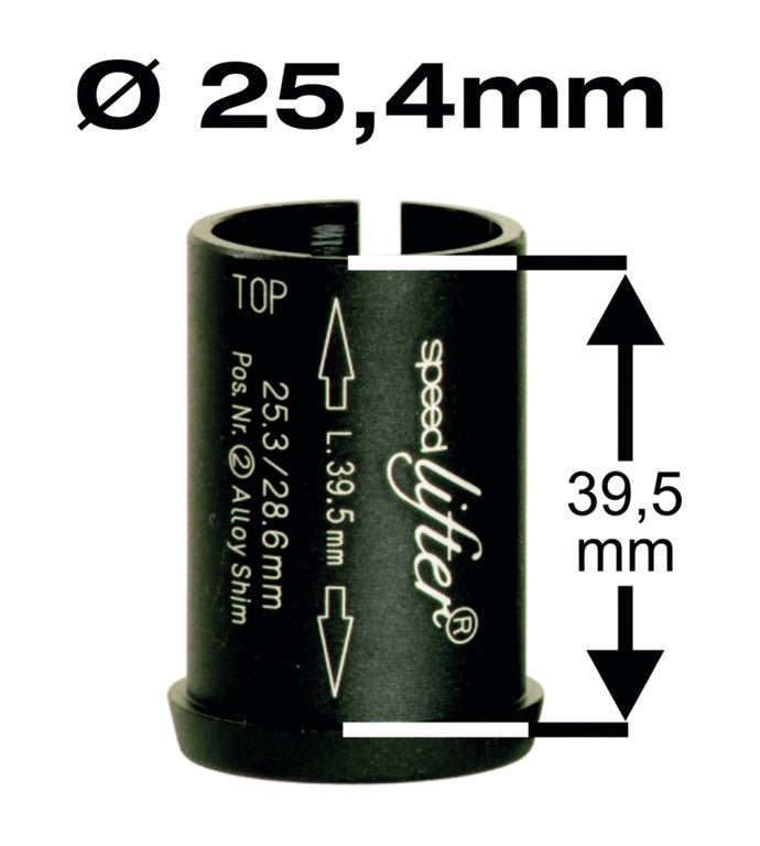 Reduzierbuchse Speedlifter 1 1/8" Ahead Ø25,4 mm, Gesamtlänge 39,5 mm, schwarz