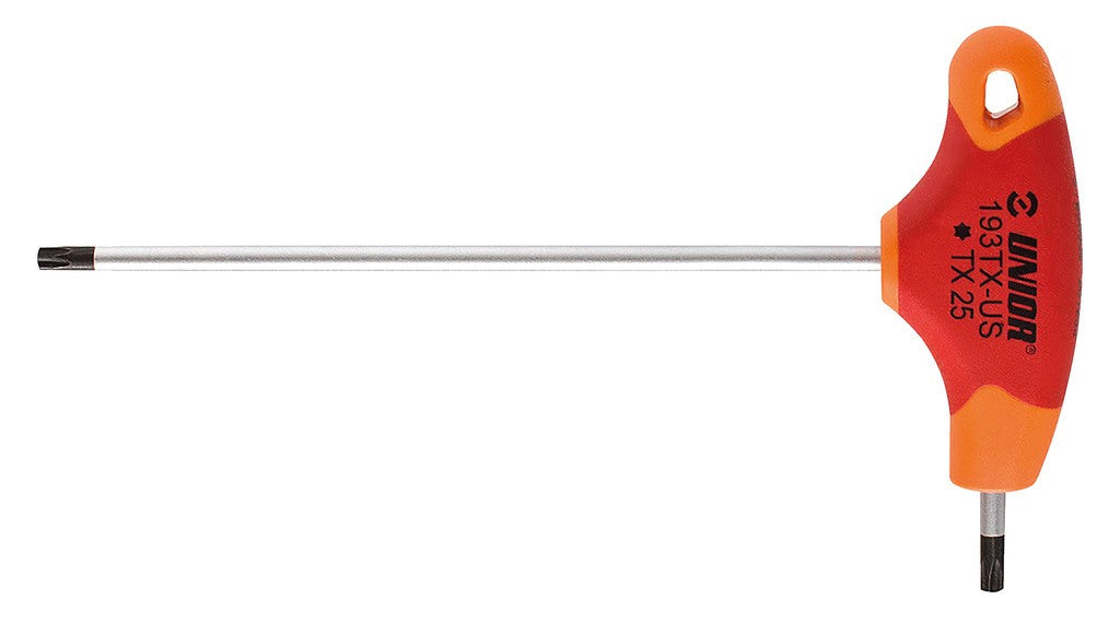Llave de pasador Unior roja, prof. TX y juego para T TX 27,193TX-US
