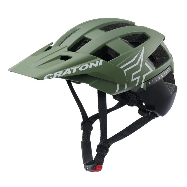 Casco bici Cratoni AllSet Pro (MTB) kaki/nero opaco, t. S/M (54-58cm)