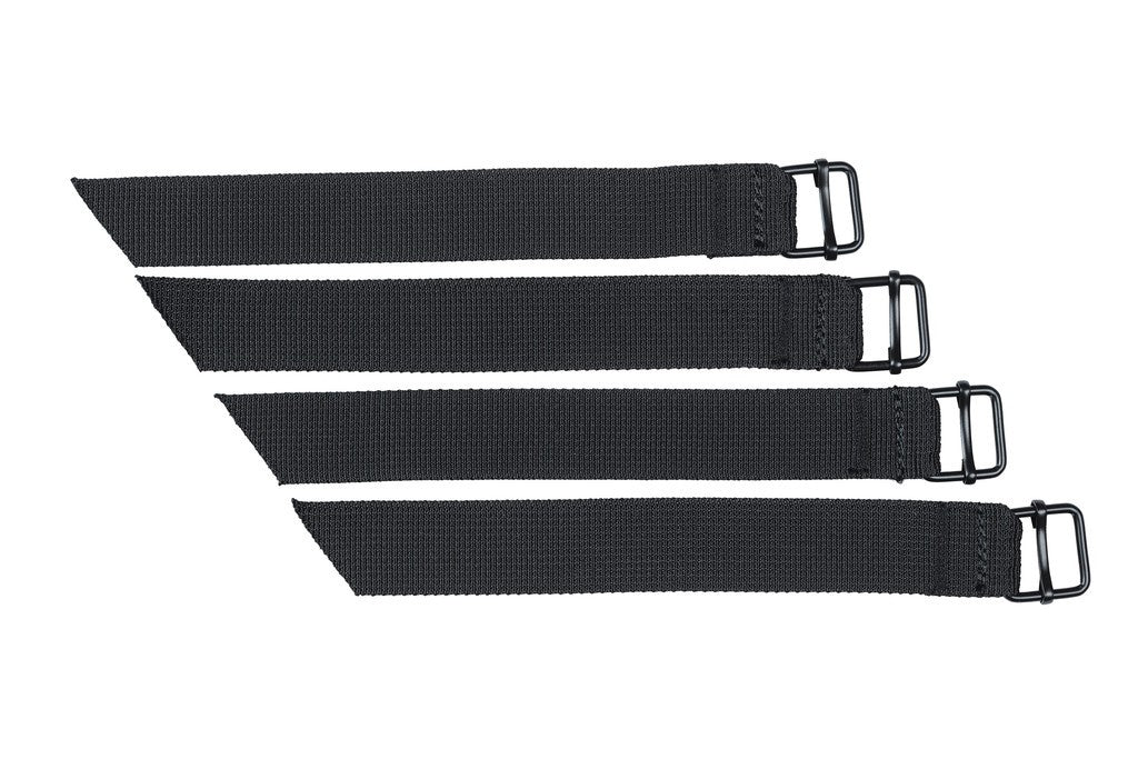 Cinghie di fissaggio Basil Bridge System nero, per borse doppie, 4 pezzi