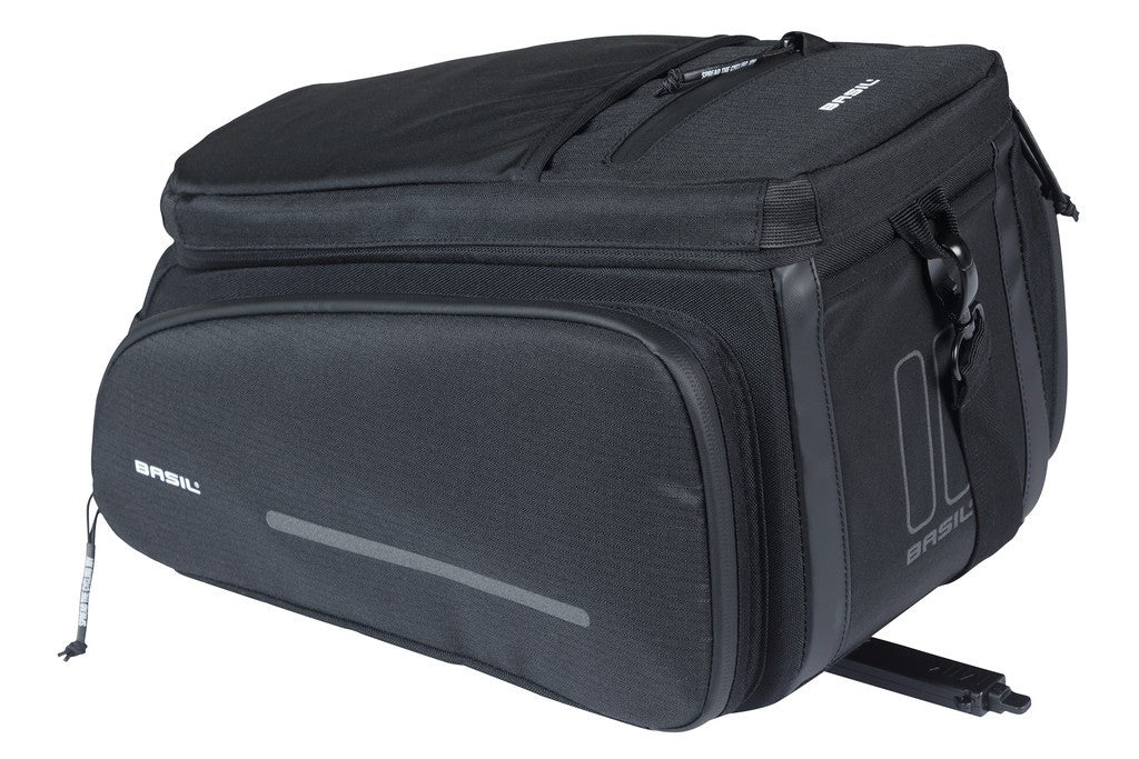 Bolsa de alforja Basil Move MIK negra, 10-26 l