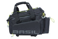 Bolsa de alforja Basil XL Pro MIK, negro, lima, 9-36 l, MIK