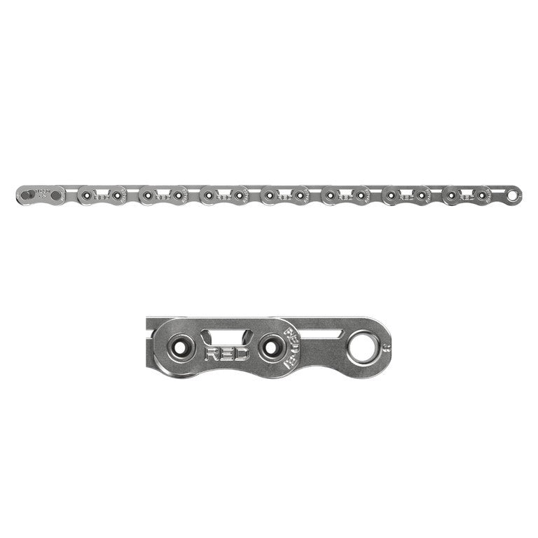 Catena cambio SRAM Red E1 Flattop 114 maglie 12vel, PowerLock, arg