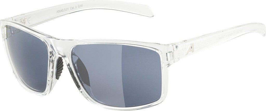 Alpina Nacan I Sportbrille, transparent, verspiegelte Gläser, schwarz, Kat. 3