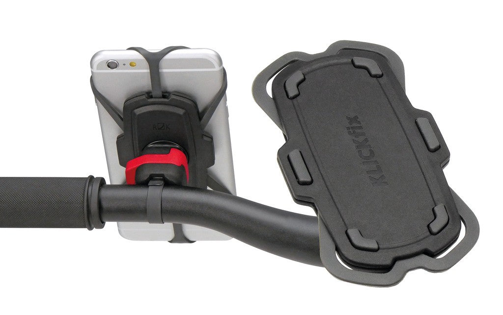 Supporto smartphone KLICKfix Quad Mini grau/nr,6x3,8x11cm,80g,adatt. Quad Mini
