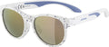 Alpina Jola Sonnenbrille, schwarz und lila, verspiegelte rosa Gläser, Kat. 3