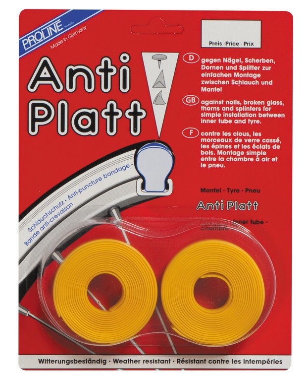 Anti-Platt 19-23/622 gelbes, durchstoßfestes Klebeband, 23 mm breit