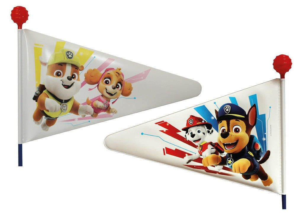 Asta p.bandiera BikeFash. PAW Patrol a dopp.faccia, separabile, bnc c. dec.