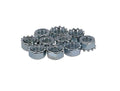 Dado M 5 con rondella dentata 10 pz. al sacc. zincato