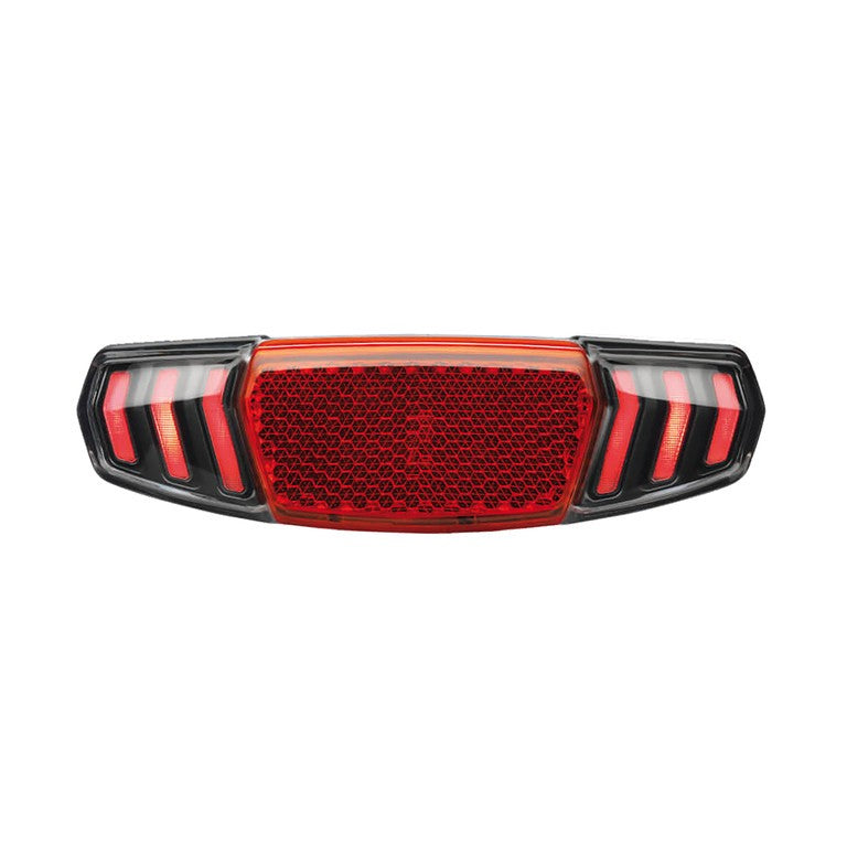 Luce post. LED dinamo b&m Dart Plus con luce pos., fiss. portapacchi
