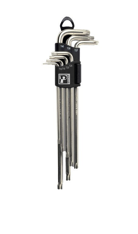 Llave multidiente en forma de L, juego de 7. Pedros T10, T15, T20, T25, T27, T30 y T40