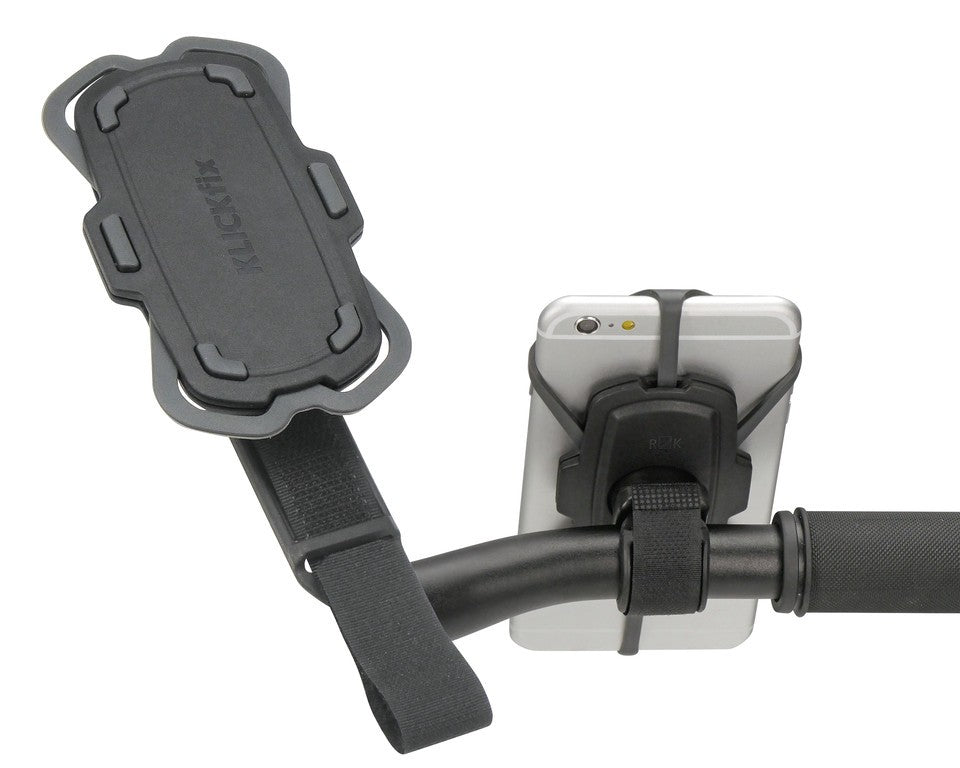 Soporte para smartphone KLICKfix Loop, gris/negro, 6x3,8x11cm, 80g, velcro