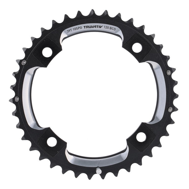 Corona MTB 39 Z. S2 2x10, 120 mm GB, aluminio, negro, L-Pin, GXP, CNC