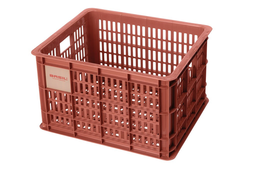 Box bici Basil Crate M 45,25x35x25cm, terra red,29,5L,plastica