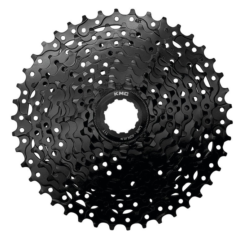 KMC 10-fach Kassette, 11-42 Zähne, Shimano-Kompatibilität, schwarz