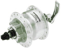 Dinamo al mozzo RA Shimano DH3D32 100mm, 36 fori, arg, a 6 fori, sg.rap.