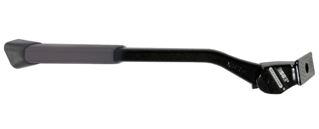 Caballete lateral Pletscher EsgeOptimaFlex negro/plata met., 20-29", primer montaje.