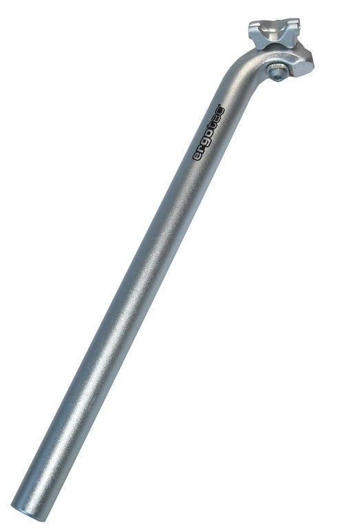 Tija de sillín Ergotec Hook Ø26,4 mm, 400 mm, plata, aluminio