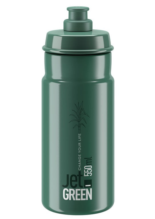 Borraccia Elite Jet Sugar Cane 550ml, verde scuro/bianco, plast. bio