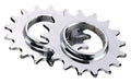Piñón de una velocidad, rosca BSA de 1/8", 15 dientes, color plateado