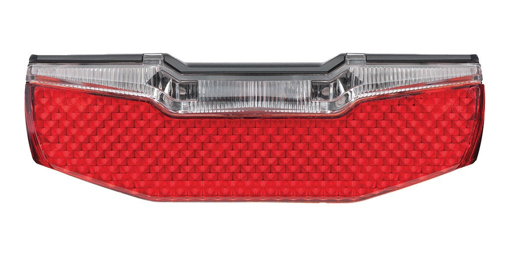 Luce post. LED p. e-bike AXA Blueline 6-12V, fiss. portapacchi 50mm