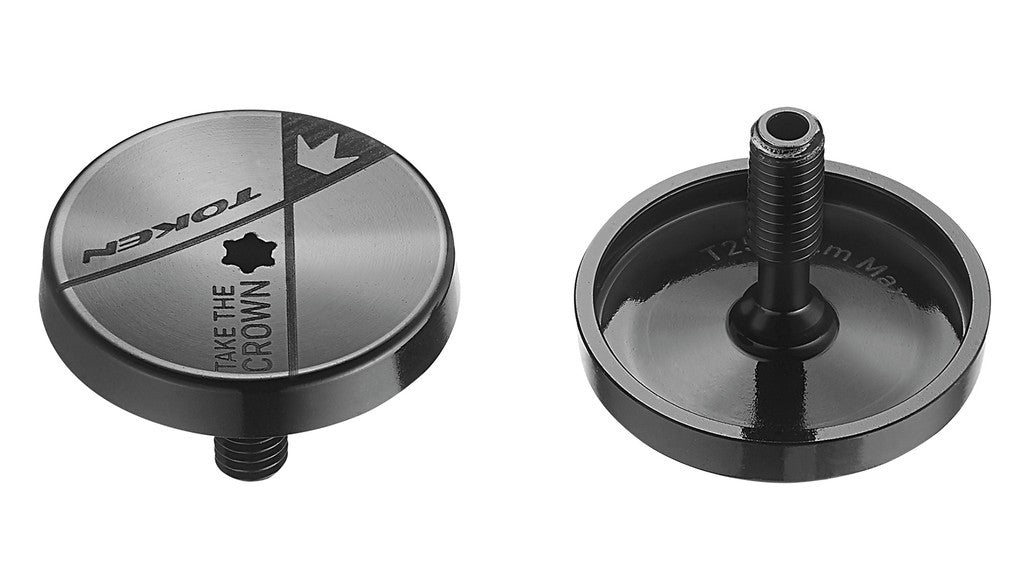 Gorra A-Head TOKEN Crown Cap 1 1/8" negra, ultraligera 4,5 g