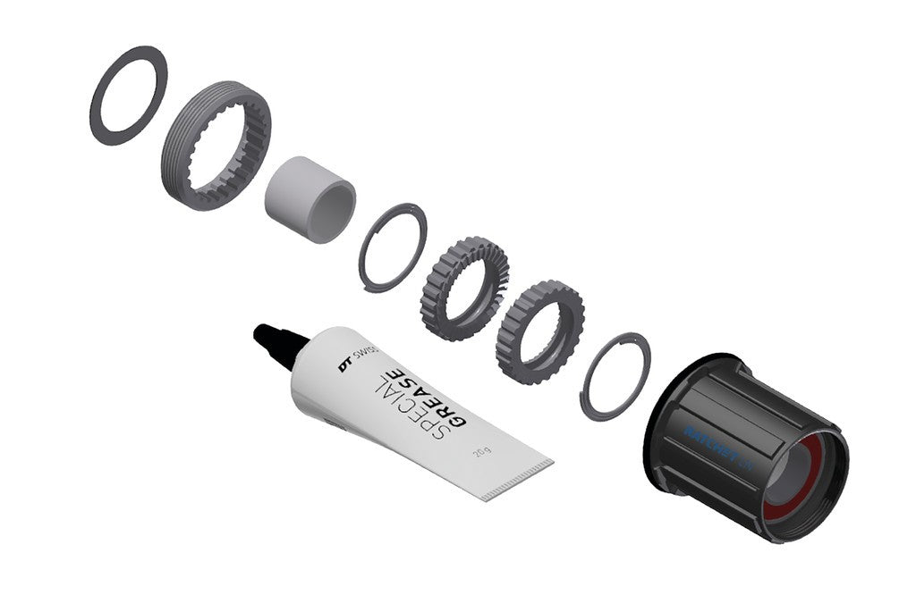 Service-Kit DT Swiss Nabe RP 3 Sperrklinke in Ratsche LN, Unterlegscheibe, 36 Zähne
