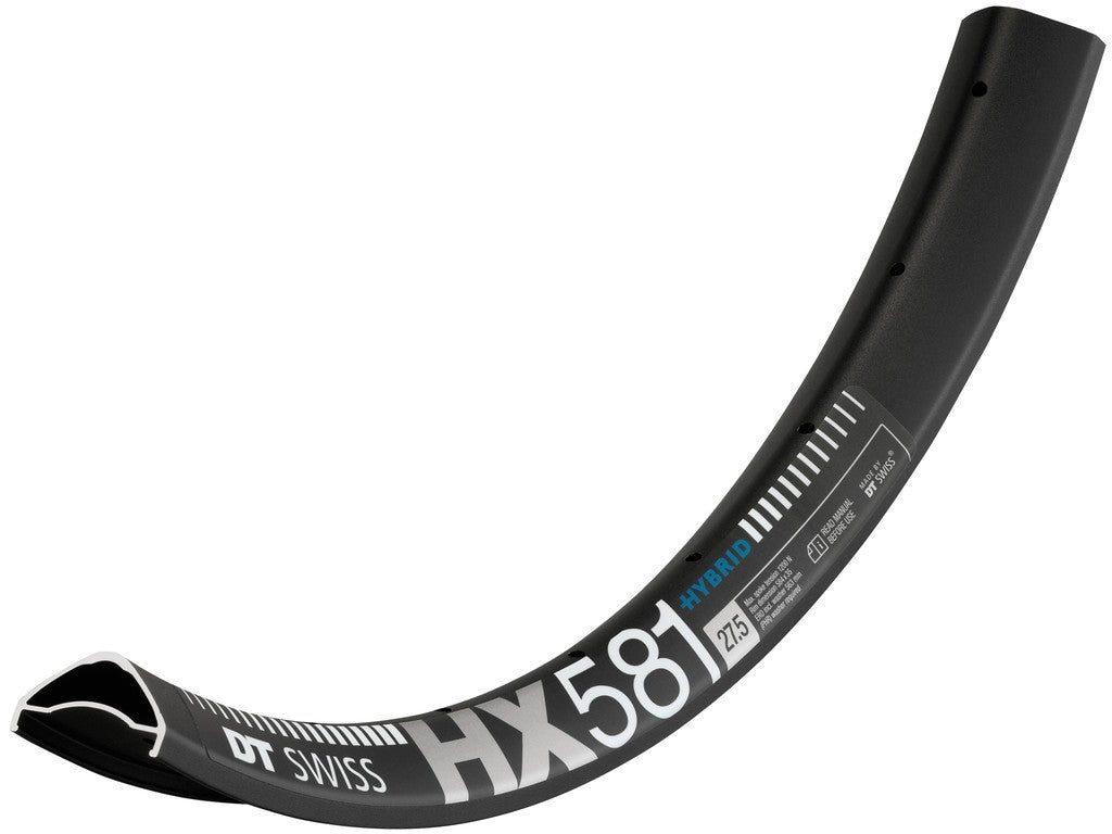 Llanta DT Swiss HX 581 de 27,5", negra, 28 agujeros, 584-35, LV 6,5 mm