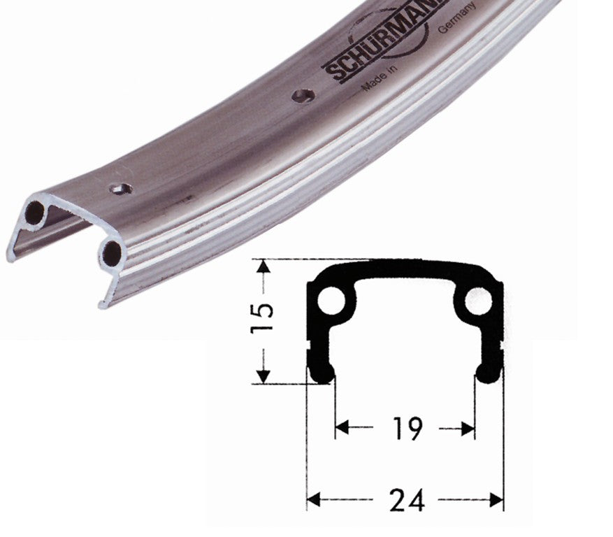 Llanta de aluminio de 16", color plata mate, 20 agujeros, 305-19, LV 8,5 mm
