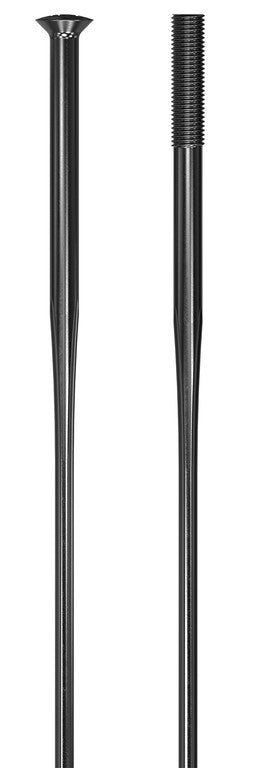 Radios planos DT Revolite® 2,0 x 1,3 x 300 mm, juego de 20 piezas, negros, tiro recto, acero inoxidable