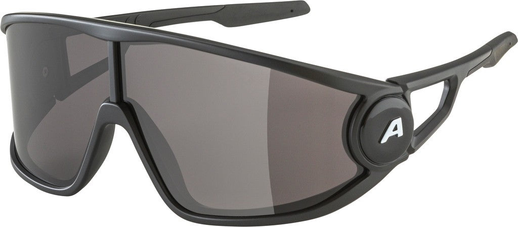 Alpina Legend Sportbrille schwarz/op, schwarze Gläser, Kat. 3, hyd.