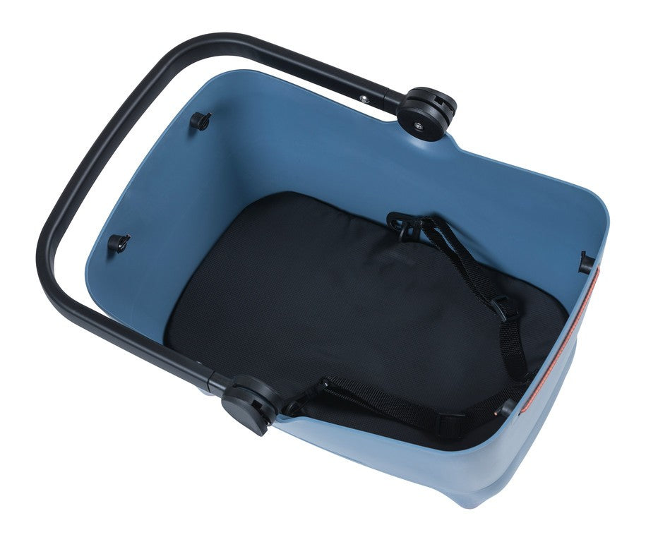 Basil BuddyMIK Haustierkorb aus verwaschenem Denim, 45 x 32 x 22 cm, MIK