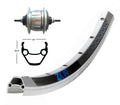 Hinterrad 28x1,75 Shimano 8-Gang 36 Loch ZX 19 silber Edelstahl ohne Gegenlauf