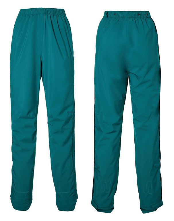 Pantaloni antipioggia Basil Skane teal green, t. S, donna