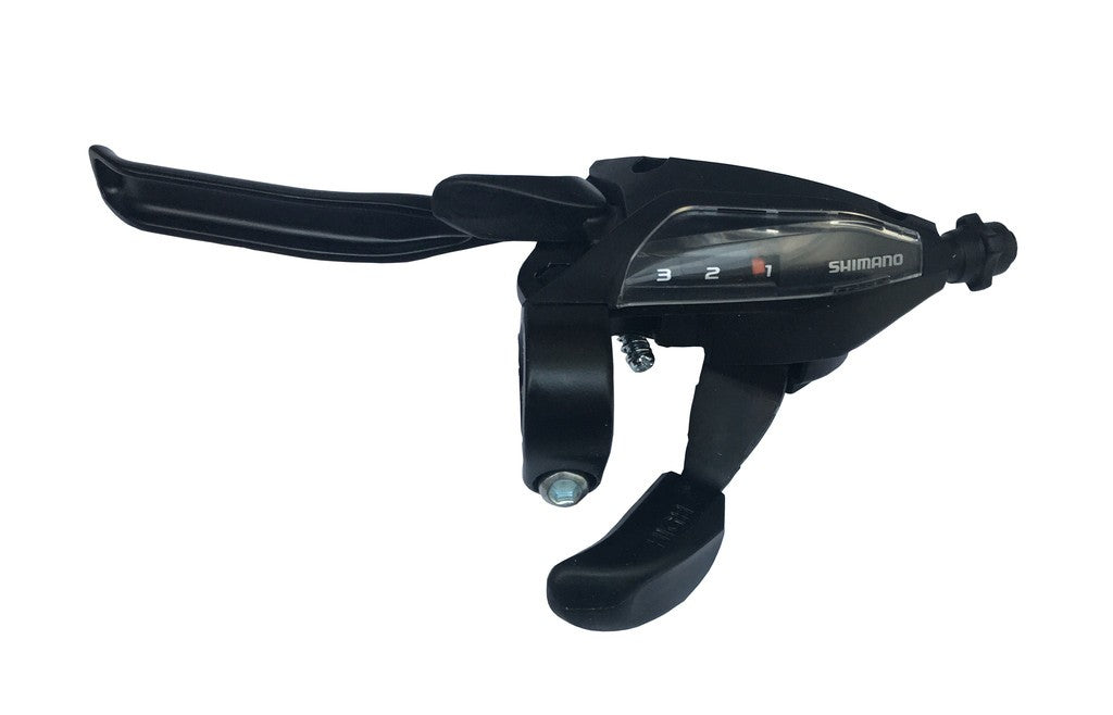 Maneta Shimano ST-EF500 de 4 dedos, 3 velocidades, cambio de marchas y cambio de marchas, izquierda, freno V-Brake, 1800 mm, negra