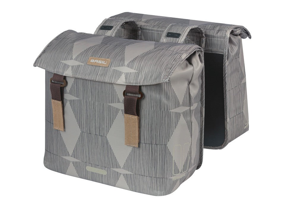 Bolsa doble Basil Elegance Chateau Taupe, 40 x 38 x 16 cm, 40-49 l