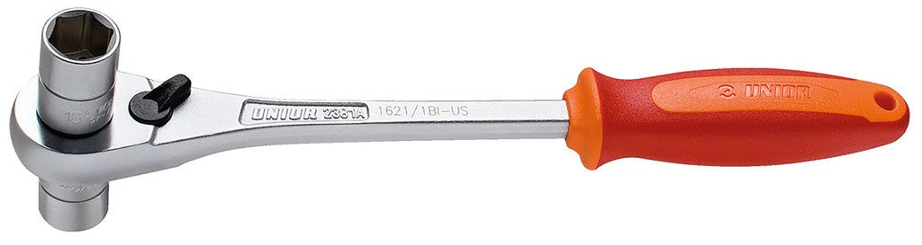 Llave de trinquete Unior de 3/8", roja, 14/15 mm, 1621/1BI