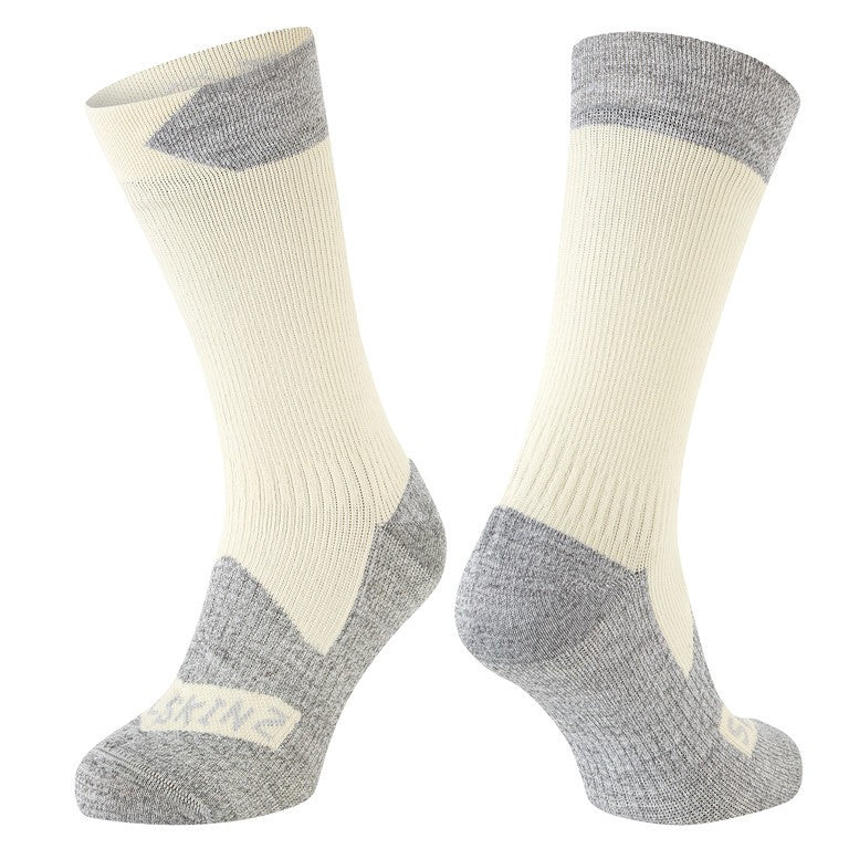 Calzini SealSkinz Raynham crema/grigio, t. M