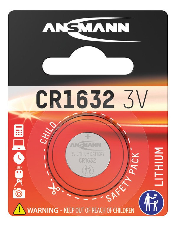 Batteria Ansmann a bottone CR1632 litio, 3 V, 120 mAh