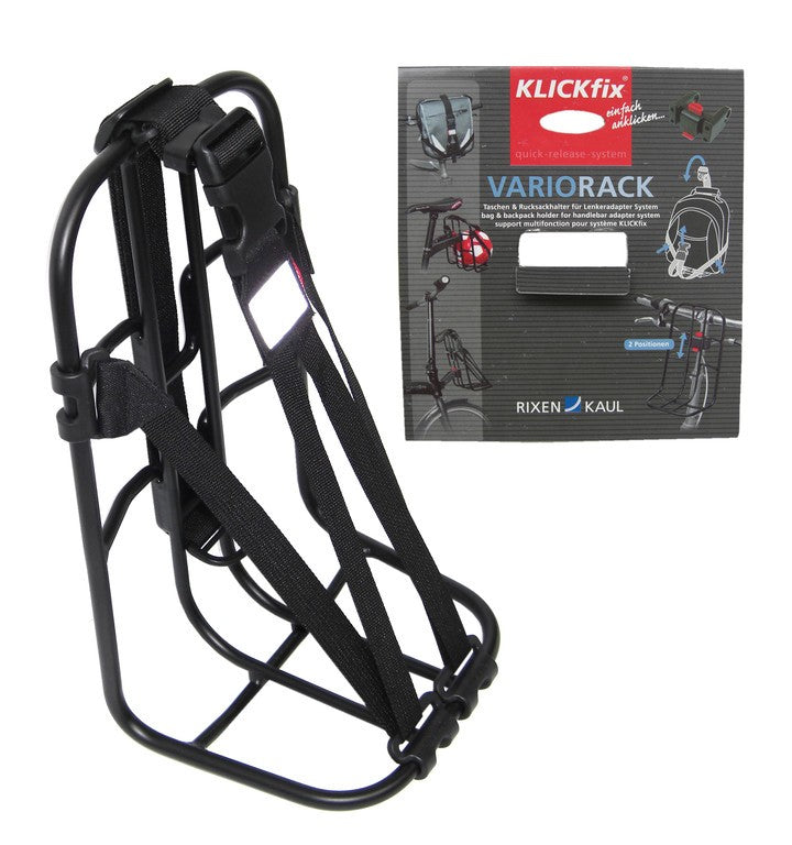 Supporto universale KLICKfix Vario Rack nero, con fettuccia