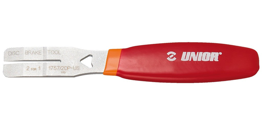 Attrezzo freno a disco Unior 2 in 1 rosso, 1757/2DP-US