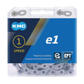 Catena KMC e1 EPT per cambio al mozzo 1/2 x 3/32", stretta, 130 maglie, arg