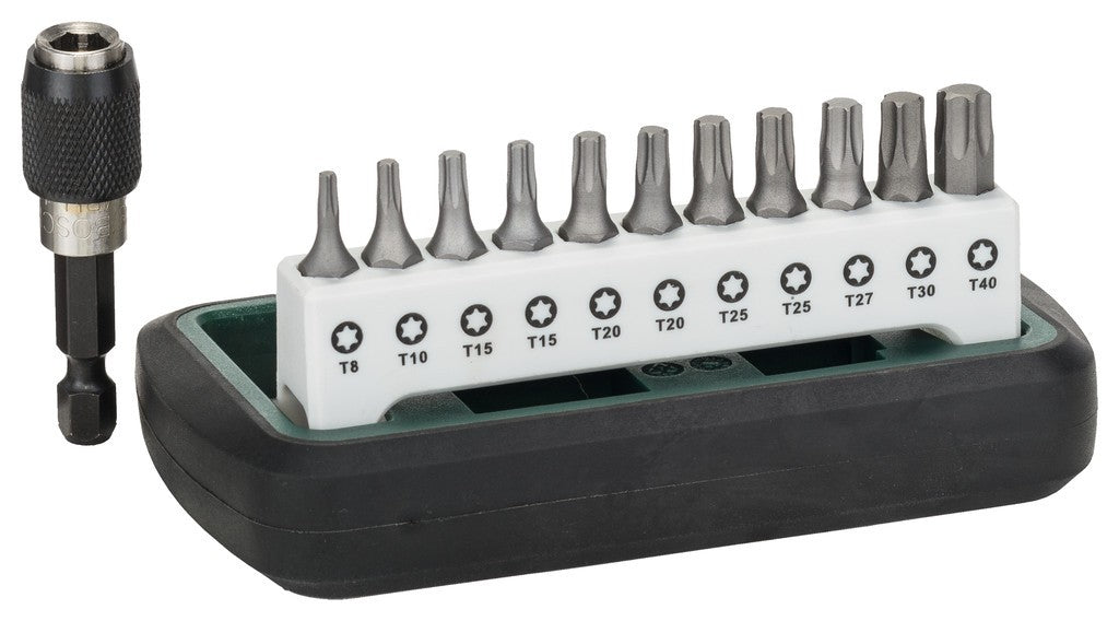 Bitset compatto BOSCH DIY 12 pezzi 11x chiave multidente,1 supp. magnetico