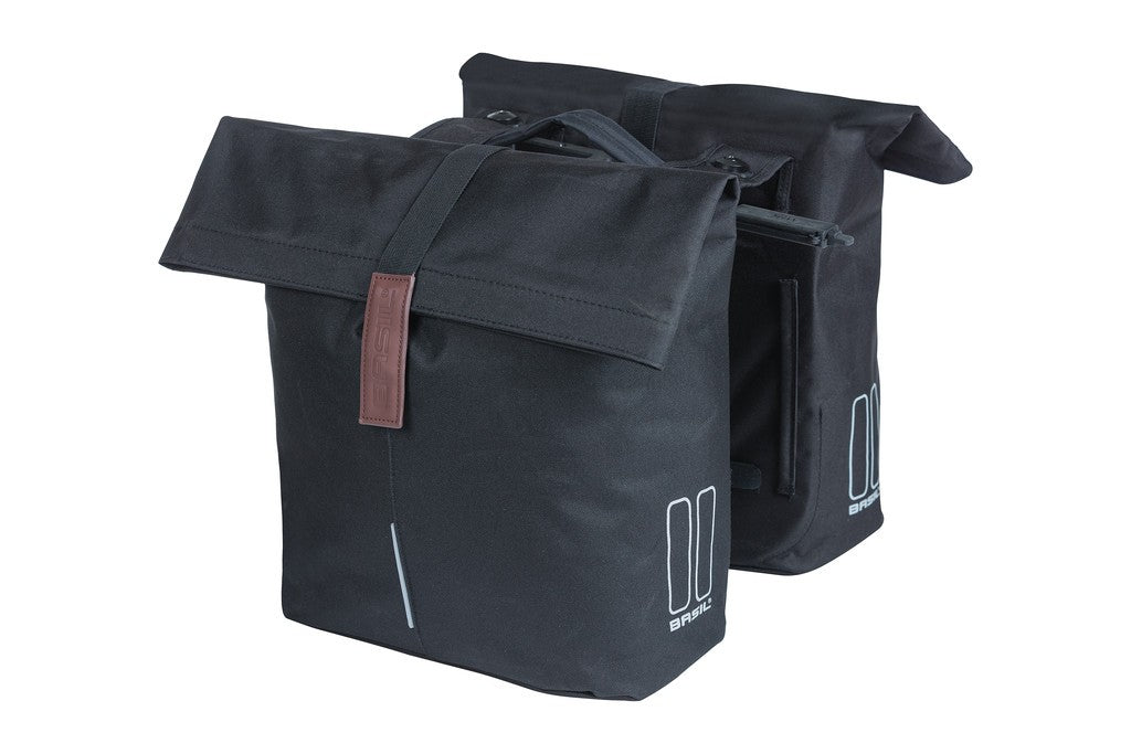 Bolsa doble Basil City MIK negra, 28-32 L, MIK