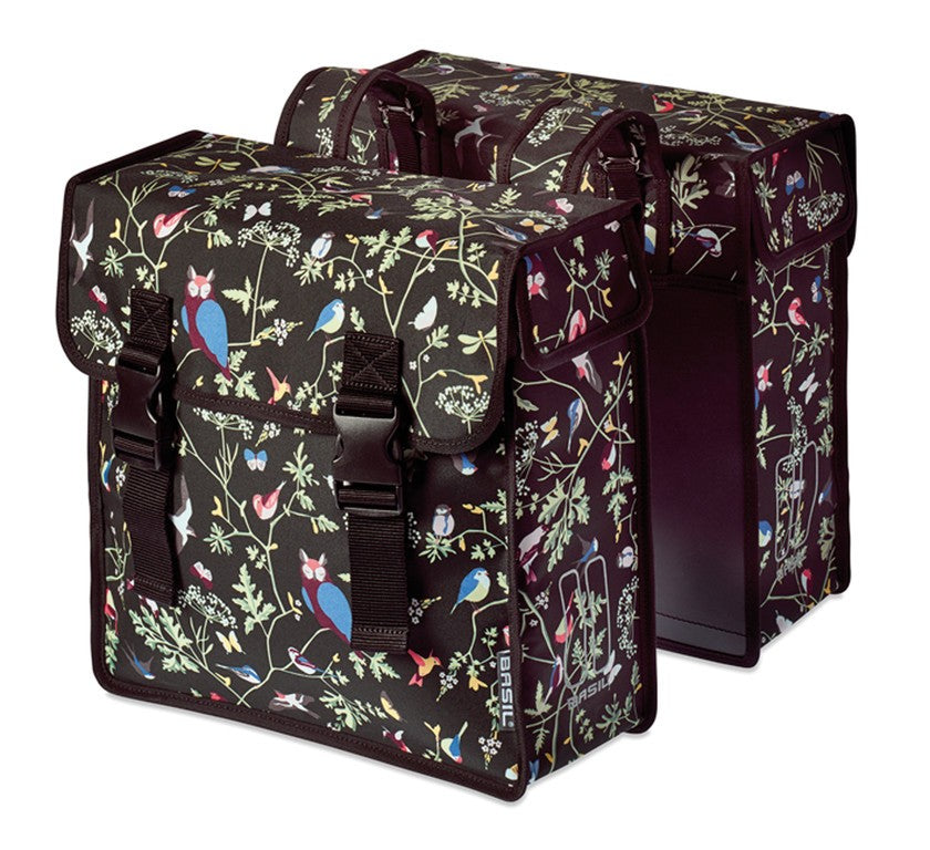Borsa doppia Basil Wanderlust charcoal, 36x14x41cm, 35 l