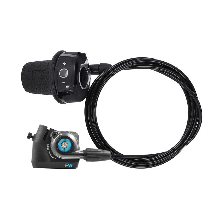 Palanca de cambios giratoria Sturmey Archer TSSP5 de 5 velocidades, derecha, cable de 2100 mm, negra